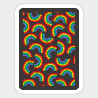 Rainbow Bright on Grey Sticker